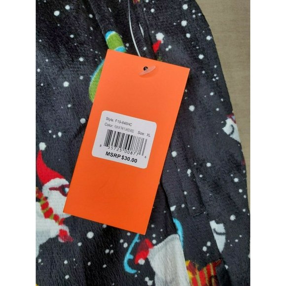 Hawke & Co Sledding Snowman Fleece Pajama Fleece Pants XL Style F19-846HC - Picture 5 of 9